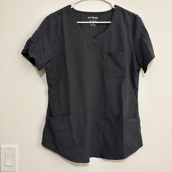 Scrubstar Women's Core Essentials Sweetheart V-Neck Scrub Top Size Medium Pewter - Picture 3 of 7